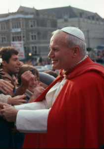 St.John Paul II with people