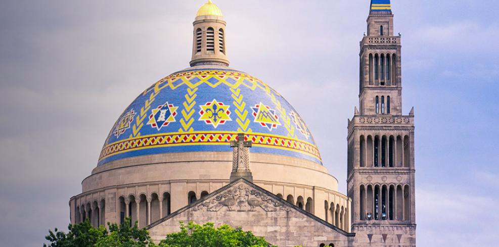 Basilica Dome Close Up at Sunset